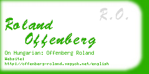 roland offenberg business card